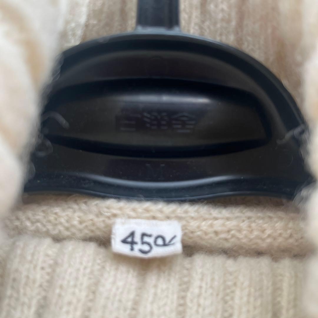 45rpm 透かし編みタートルニット