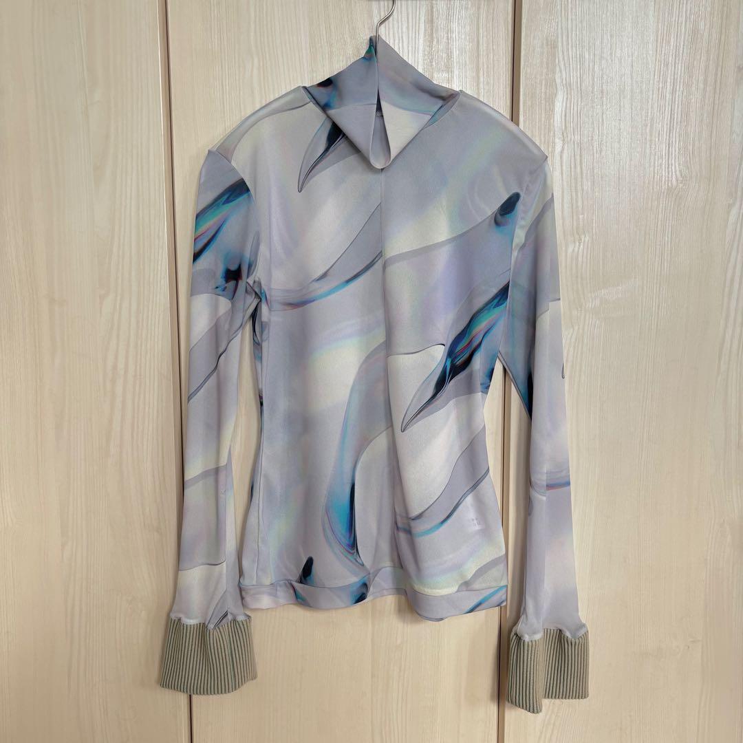 HATRA Hi Oyster トップス　ホワイト　パープル