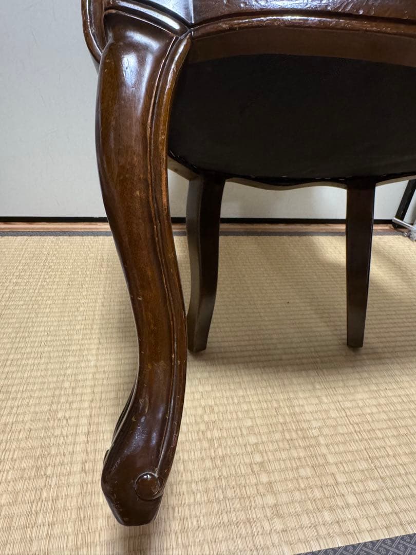 肘掛け アームチェア ゴブラン織 花柄 バラ ロココ調 猫脚 ヴィンテージ