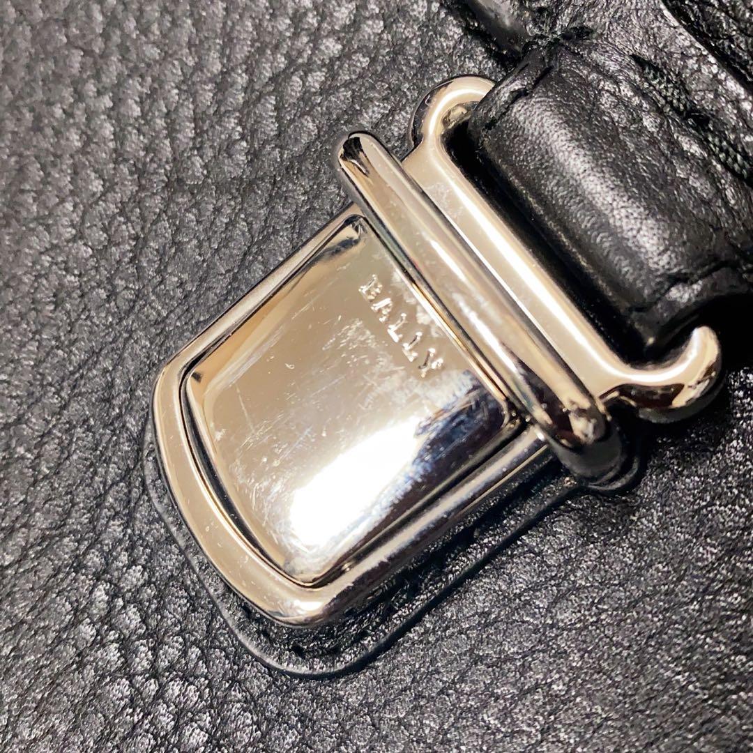 極美品✨BALLY バリー メッセンジャーバッグ 斜め掛け 大容量 A4収納 黒