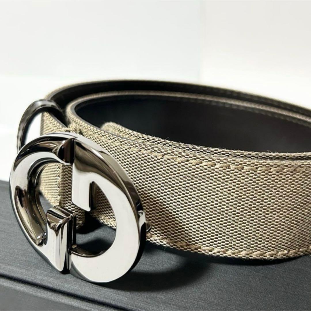 未使用 GUCCI グッチ ベルト ダブルG 106412・1766 キャンバス