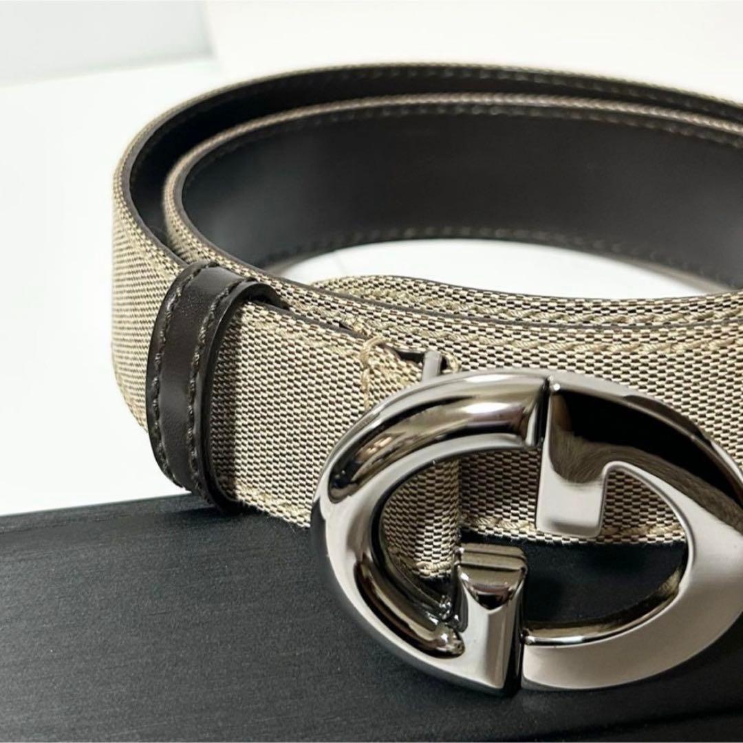 未使用 GUCCI グッチ ベルト ダブルG 106412・1766 キャンバス