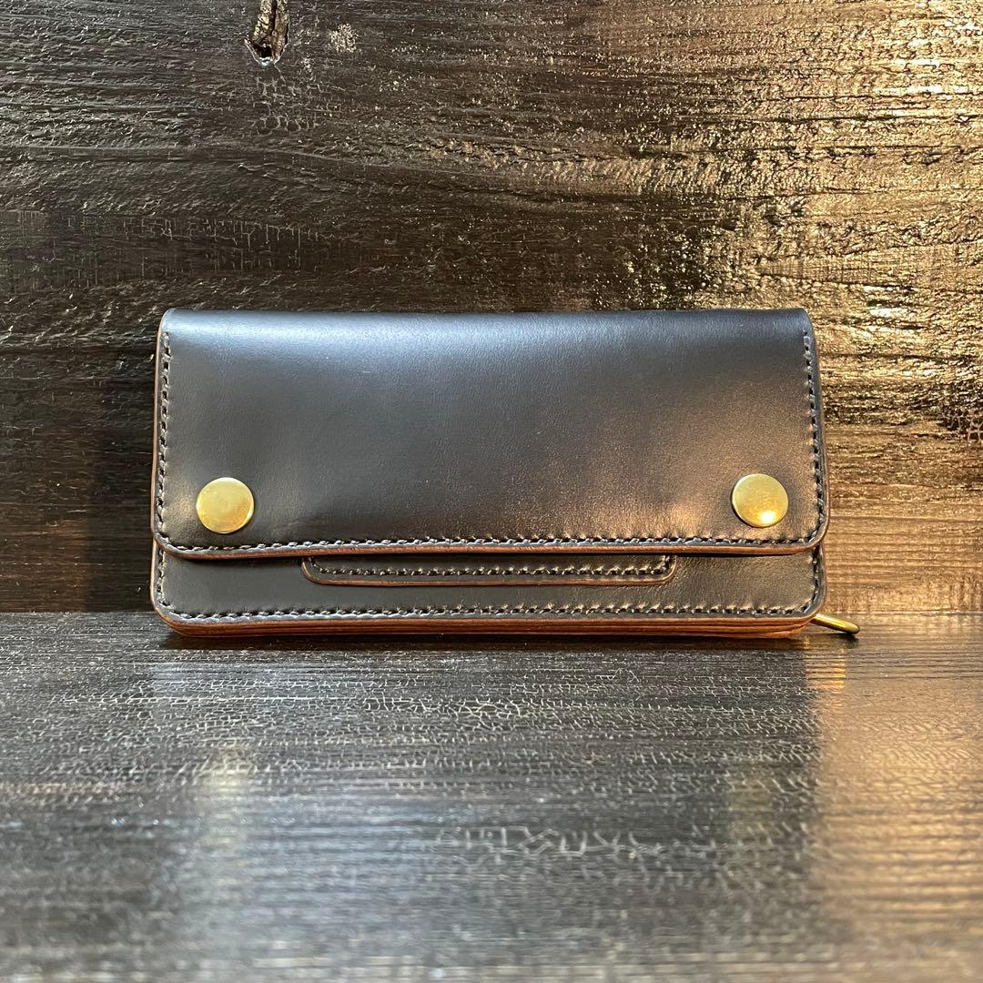 HORWEEN クロムエクセル セミロングトラッカーウォレット3層　42タロン