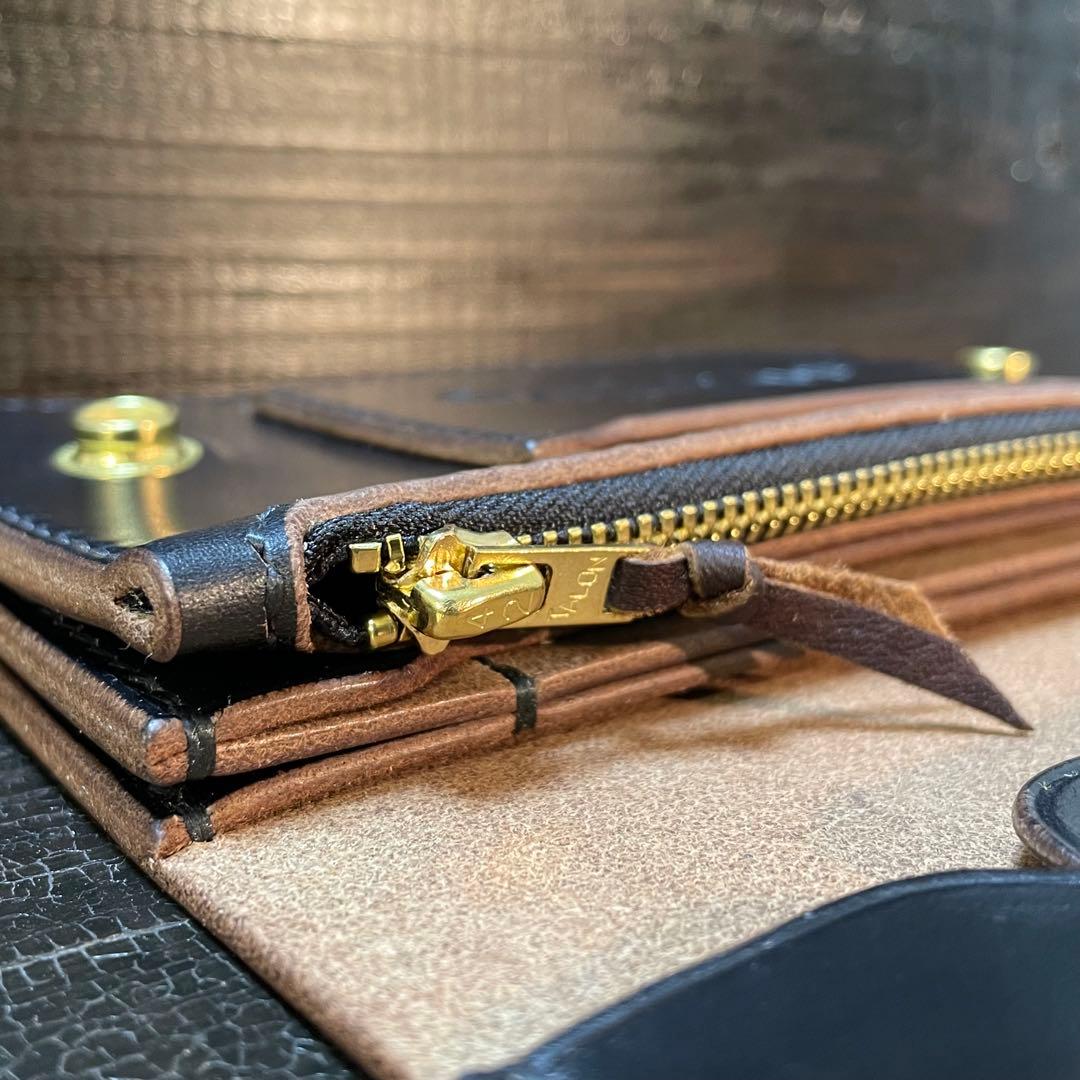 HORWEEN クロムエクセル セミロングトラッカーウォレット3層　42タロン