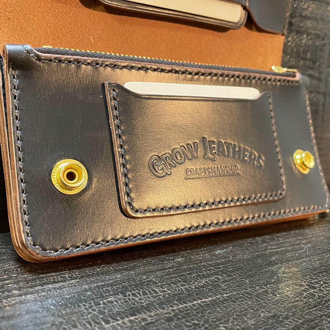 HORWEEN クロムエクセル セミロングトラッカーウォレット3層　42タロン