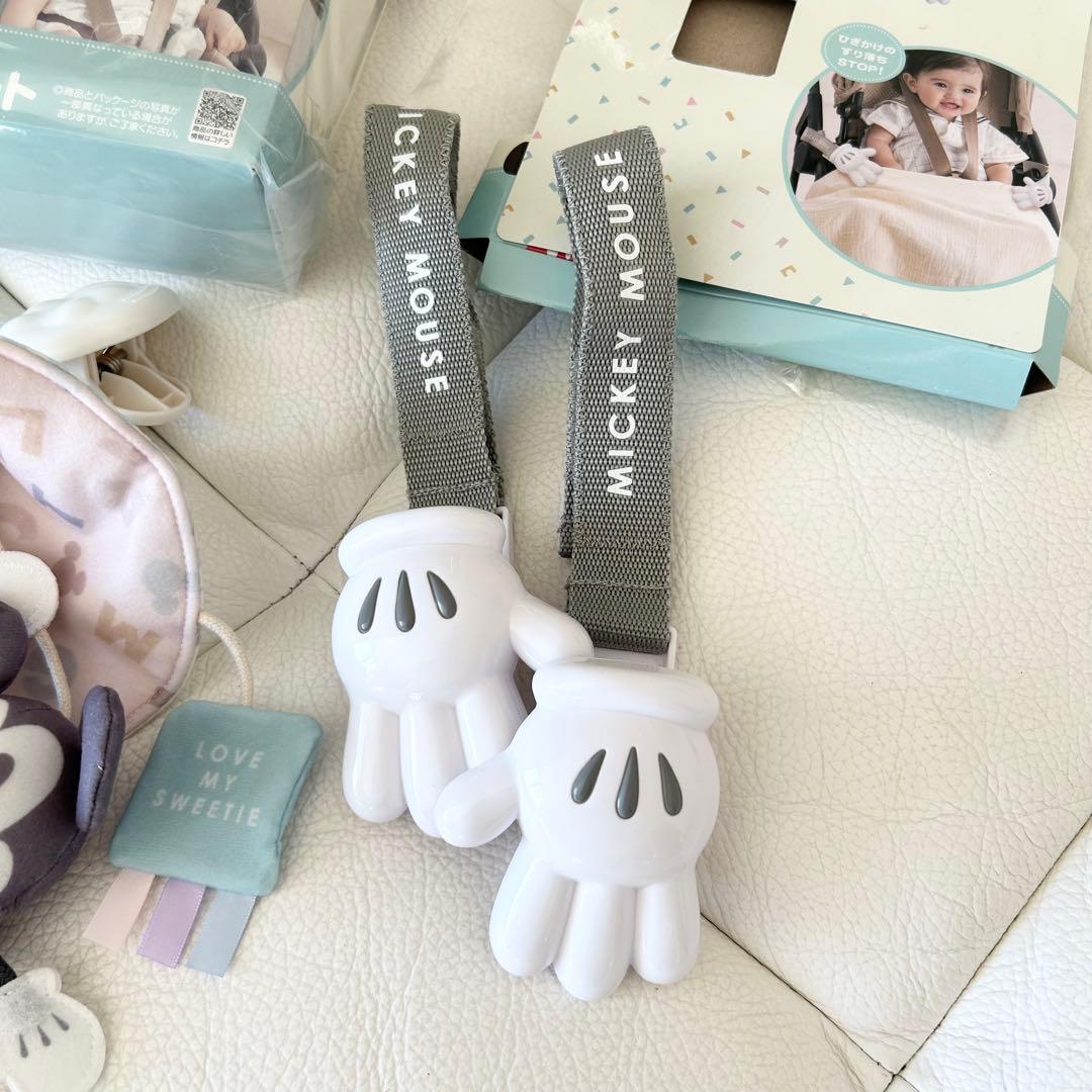 ミッキーマウス ひんやりベビーカーシート　タカラトミー クリップ メリー