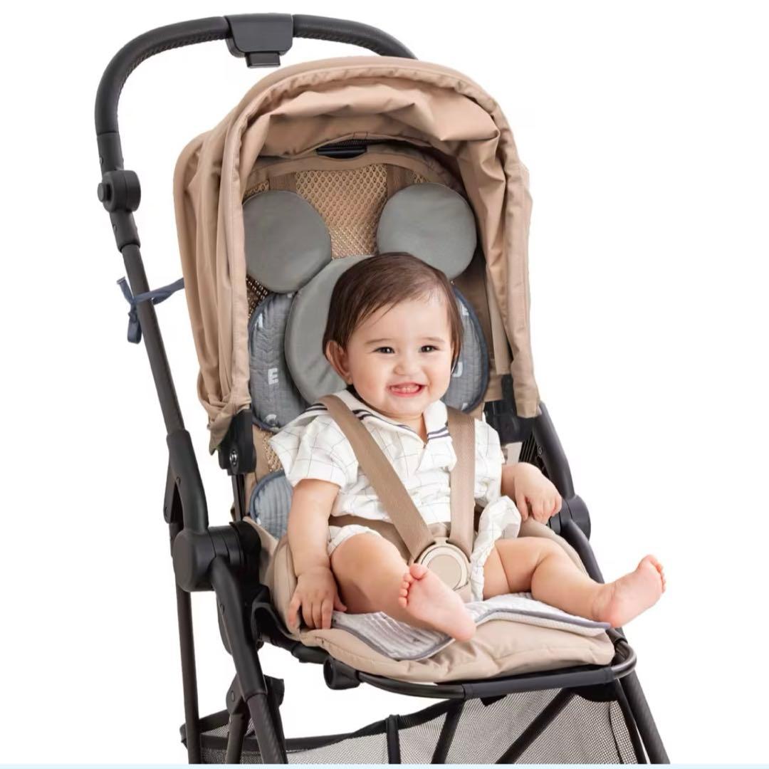 ミッキーマウス ひんやりベビーカーシート　タカラトミー クリップ メリー