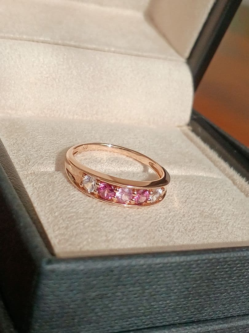 【Hako】ツツミ♡K10♡サファイア♡ガーネット♡モルガナイト♡証明書付