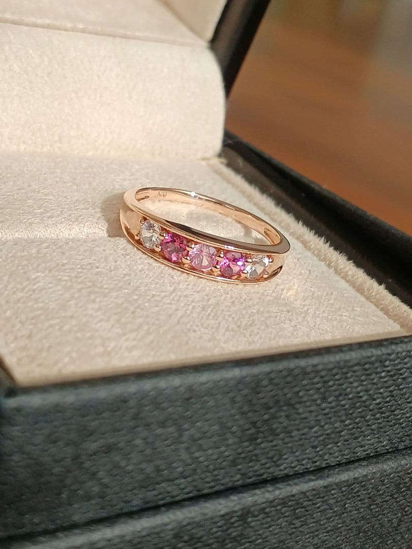 【Hako】ツツミ♡K10♡サファイア♡ガーネット♡モルガナイト♡証明書付