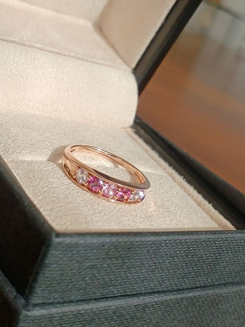 【Hako】ツツミ♡K10♡サファイア♡ガーネット♡モルガナイト♡証明書付