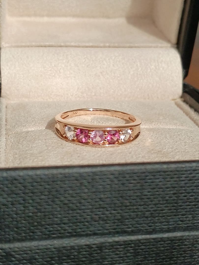 【Hako】ツツミ♡K10♡サファイア♡ガーネット♡モルガナイト♡証明書付