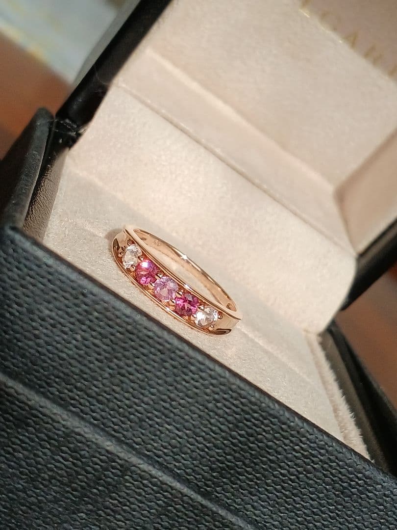 【Hako】ツツミ♡K10♡サファイア♡ガーネット♡モルガナイト♡証明書付