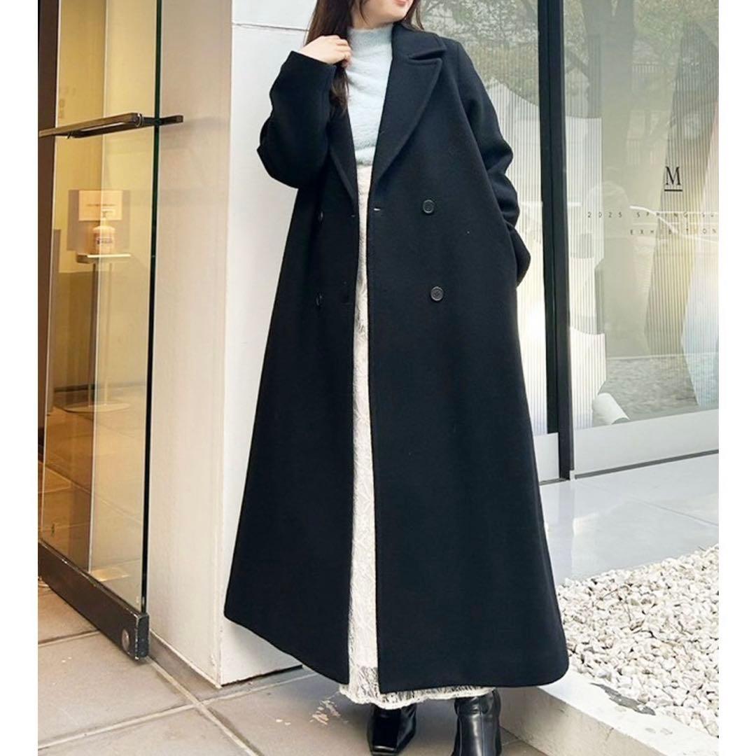 2024 マーキュリーデュオ　ウールチェスターコート 黒　L