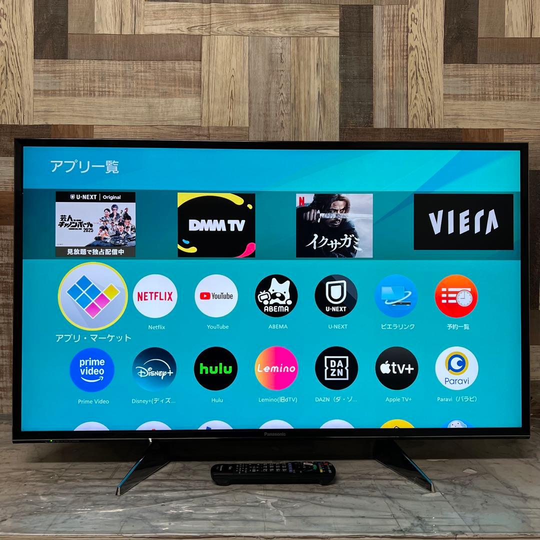 あぱっちさんパナソニック 43V型4K液晶テレビ スマートビエラ アプリ多数◎