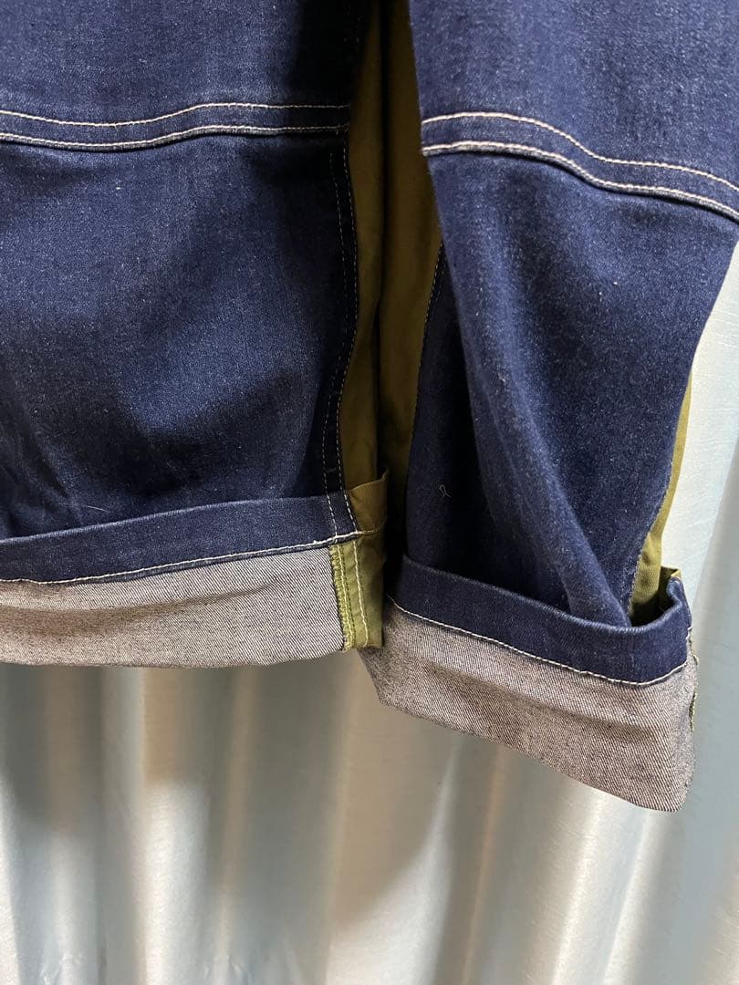 世田谷ベースコットンハーフパンツオーバーオール　M size