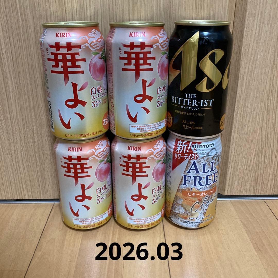 缶ビール、発泡酒、缶酎ハイ等　合計58本