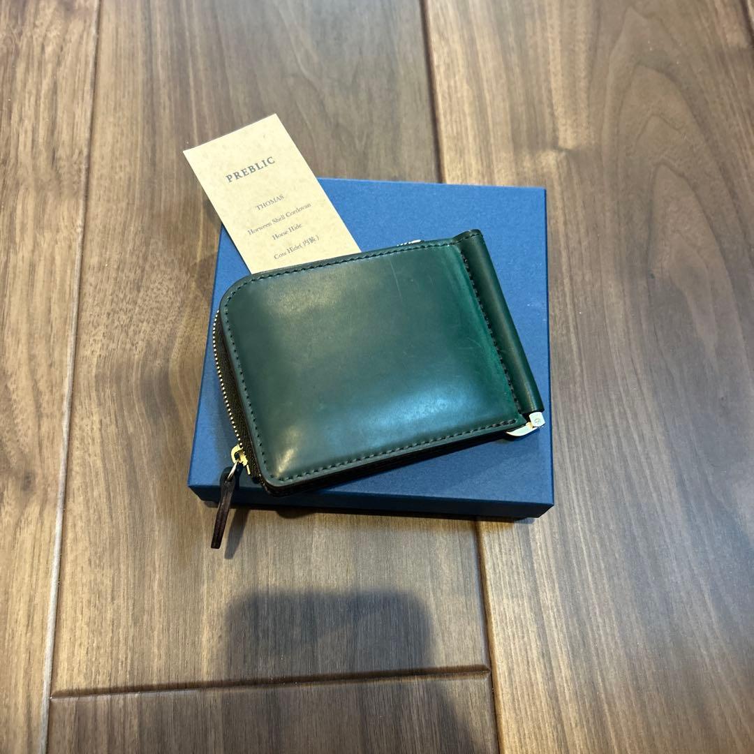 PREBLIC THOMAS マネークリップ　シェルコードバン　プレブリック