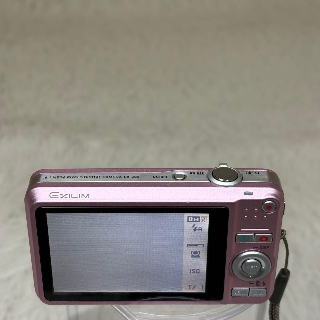 CASIO カメラ　エクシリム　EX-Z80 充電器　箱　ピンク コンデジ　可動