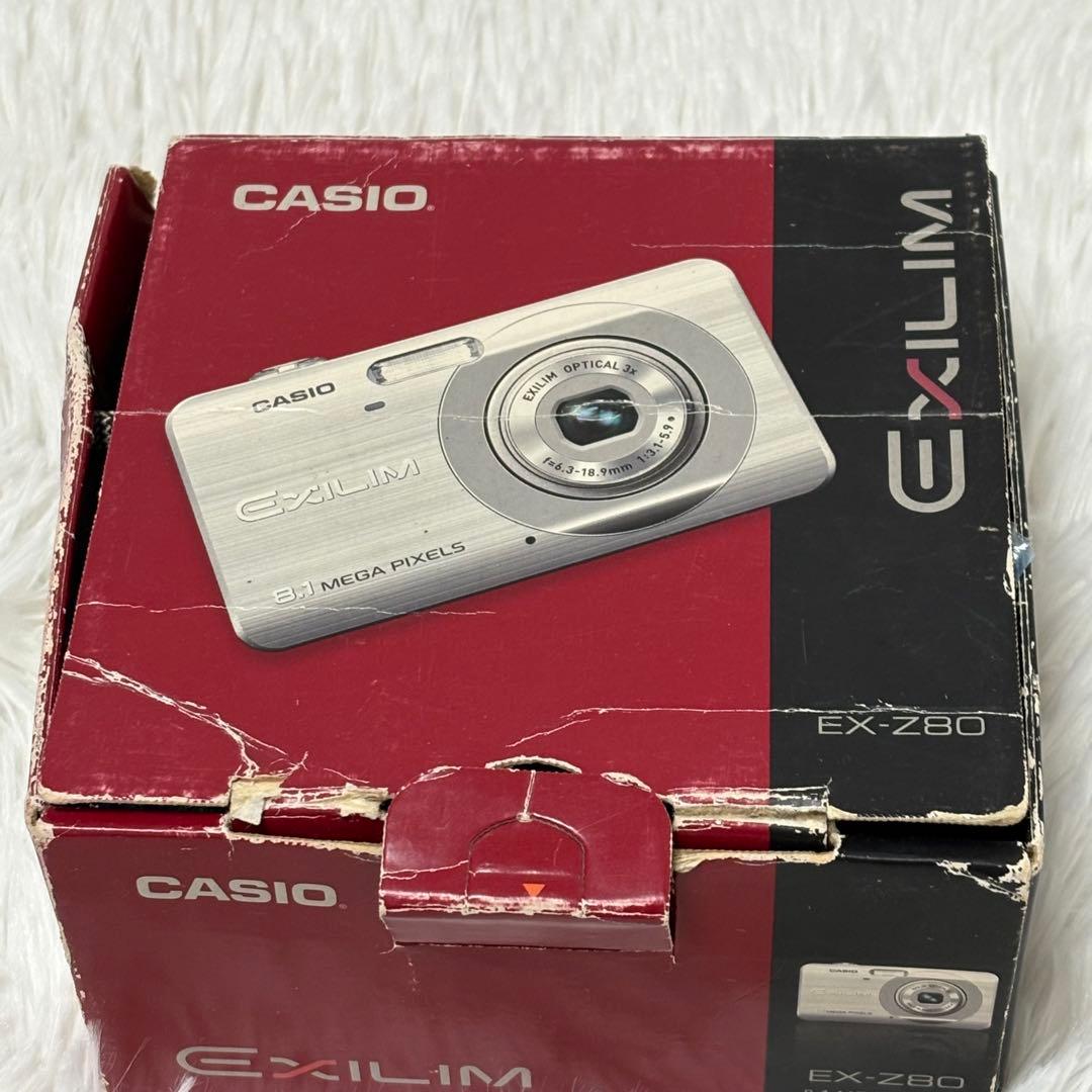CASIO カメラ　エクシリム　EX-Z80 充電器　箱　ピンク コンデジ　可動