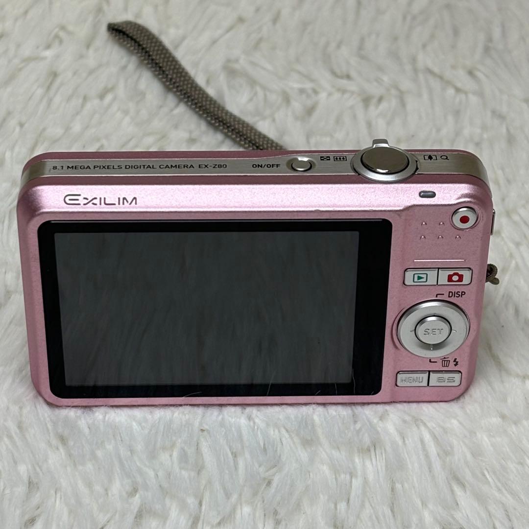 CASIO カメラ　エクシリム　EX-Z80 充電器　箱　ピンク コンデジ　可動