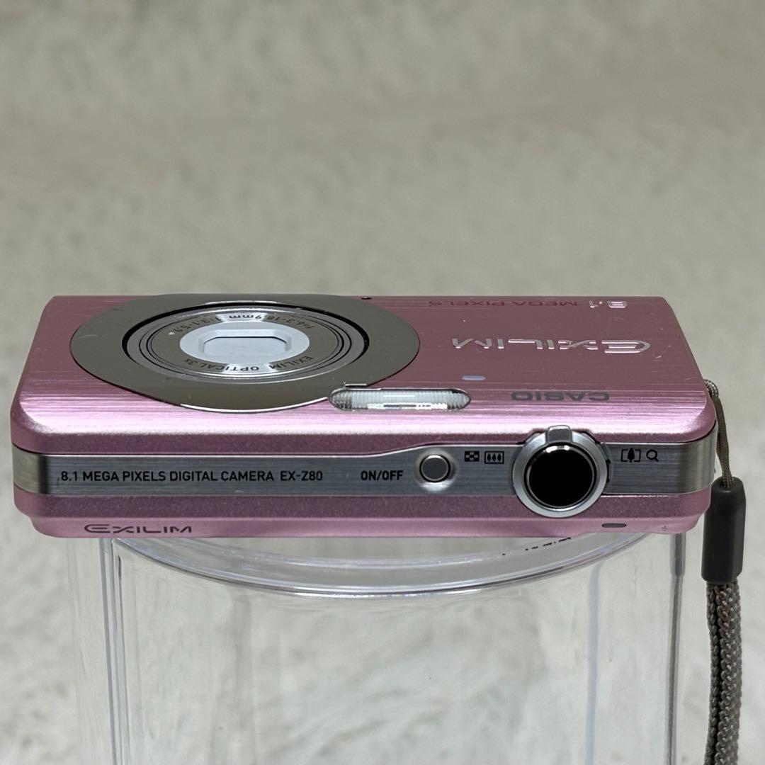 CASIO カメラ　エクシリム　EX-Z80 充電器　箱　ピンク コンデジ　可動