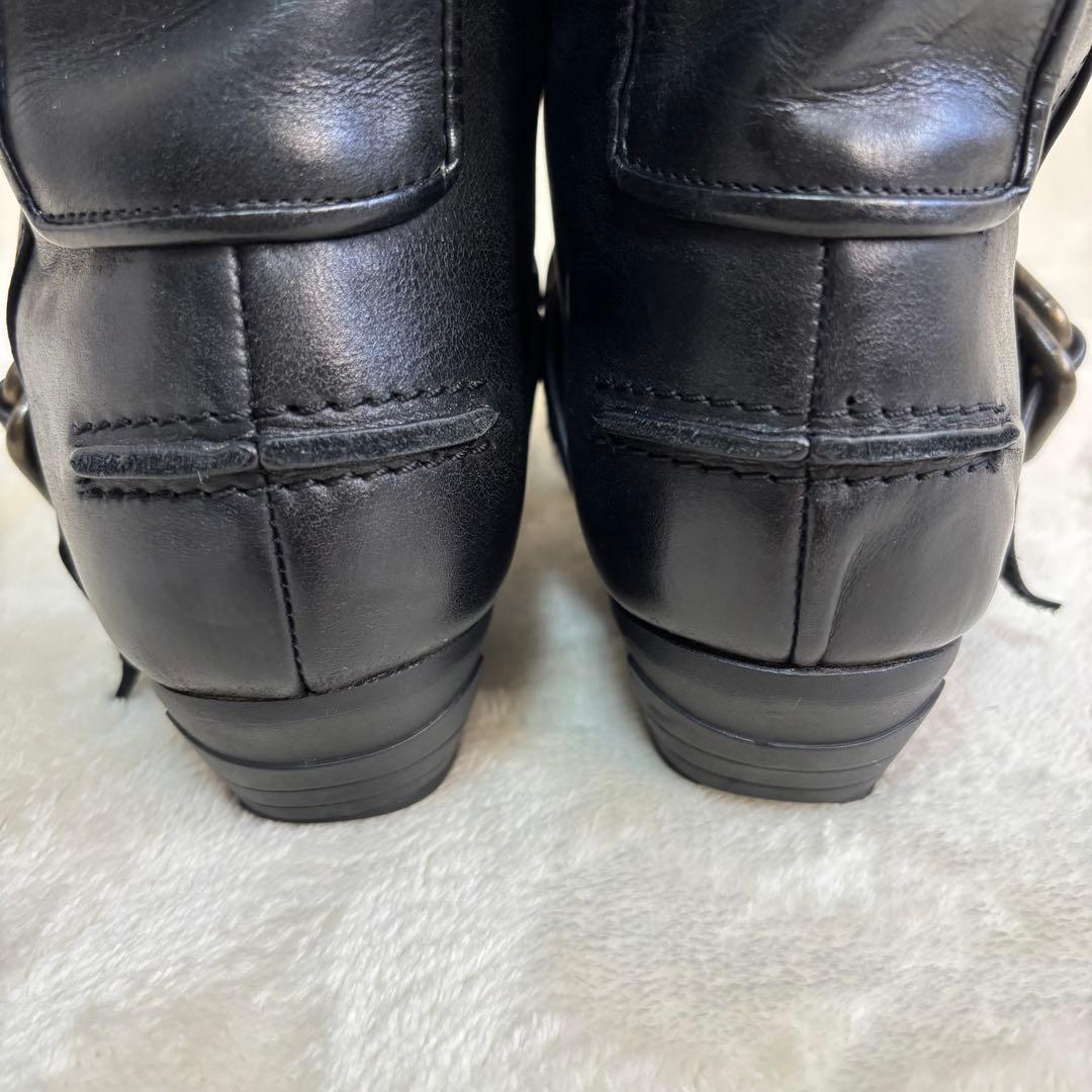 Pippi ピッピ 本革ロングエンジニアブーツ Vibram 黒 M 美品