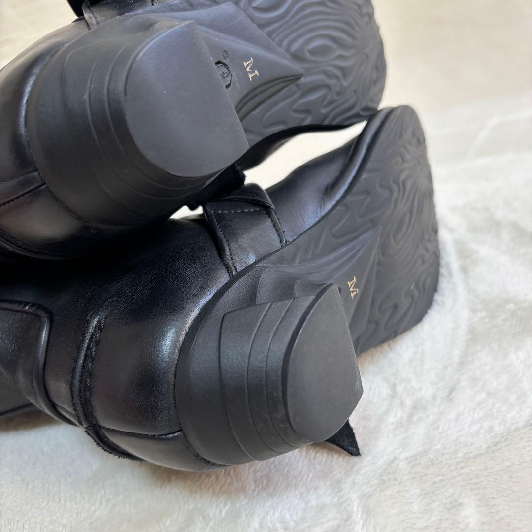 Pippi ピッピ 本革ロングエンジニアブーツ Vibram 黒 M 美品