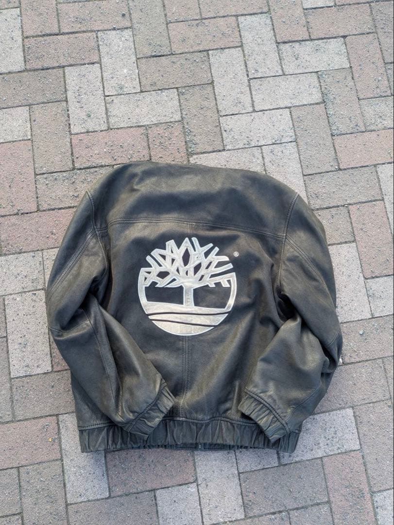 【超激レア】2003年製Timberland ブラック レザージャケット