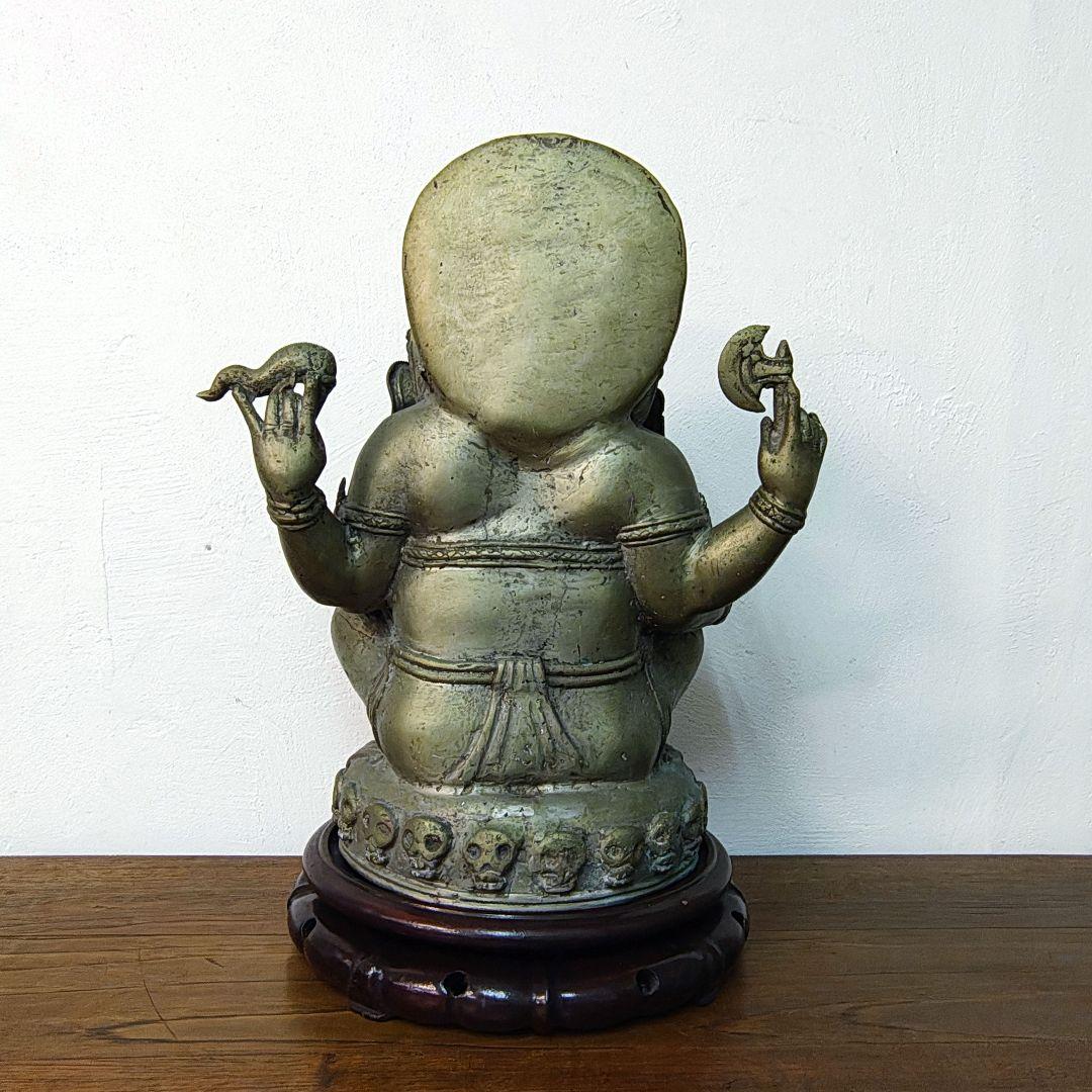 ガネーシャ 神像 仏像 台座付き H39.5cm