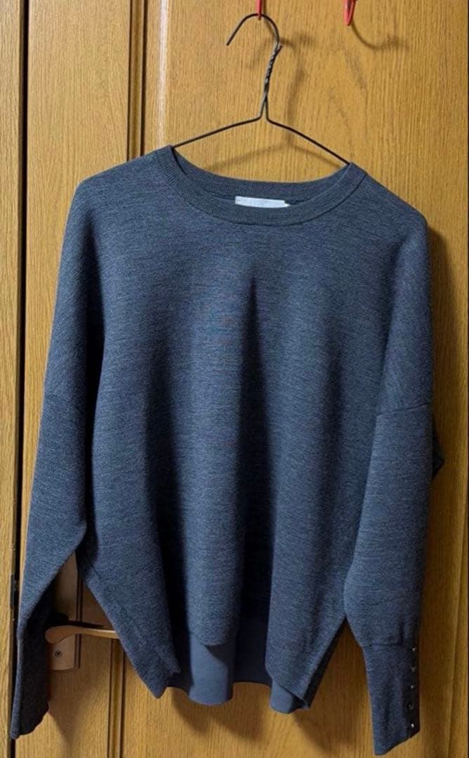 【洗える】 シルキーウールダブルフェイス ニットプルオーバー