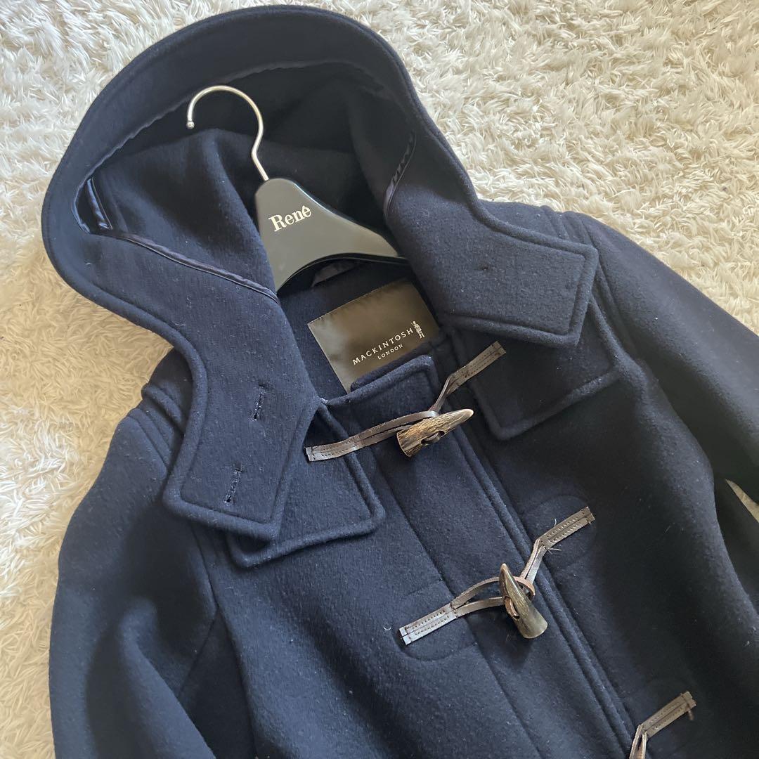 【MACKINTOSH LONDON 】ダッフルコート ネイビー フーディー