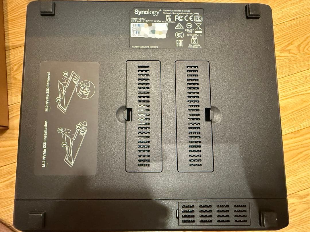 外付けハードディスク・ドライブ Synology DS920+ Samsung 970EVO 500GB SSD