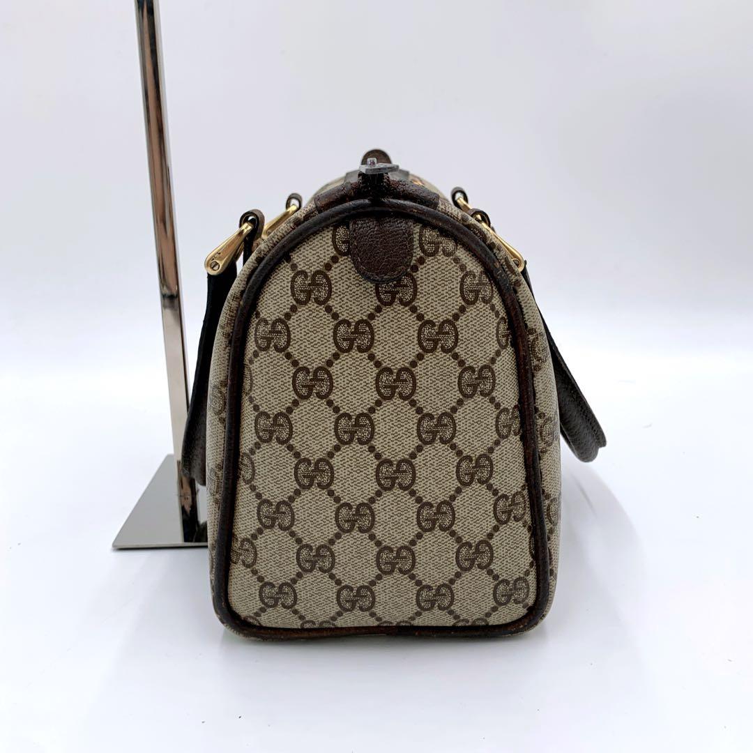 【美品✨】Gucci グッチ　GG柄　シェリーライン　ハンドバッグ　レザー