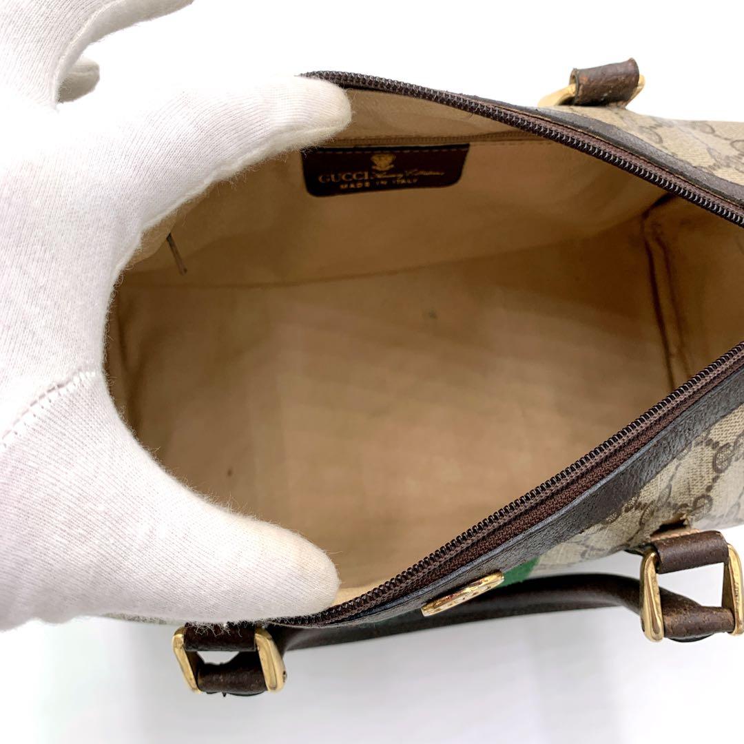 【美品✨】Gucci グッチ　GG柄　シェリーライン　ハンドバッグ　レザー