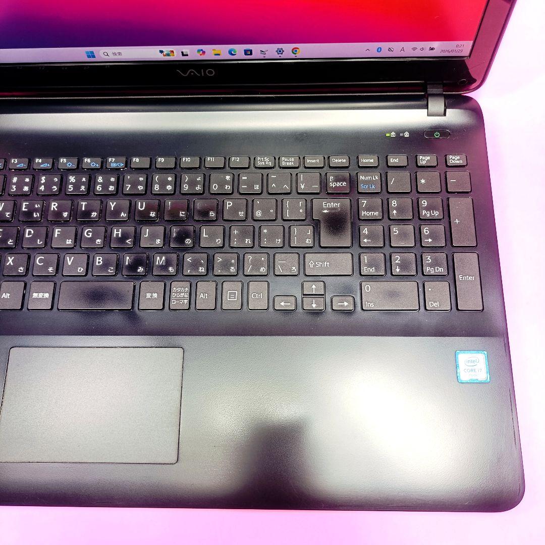 VAIO✨ブルーレイ✨SSD128✨1TB✨i7✨8GB✨カメラ付ノートパソコン