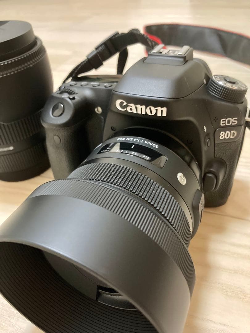 【未使用級】Canon EOS80D + シグマ 標準＋単焦点2本レンズセット