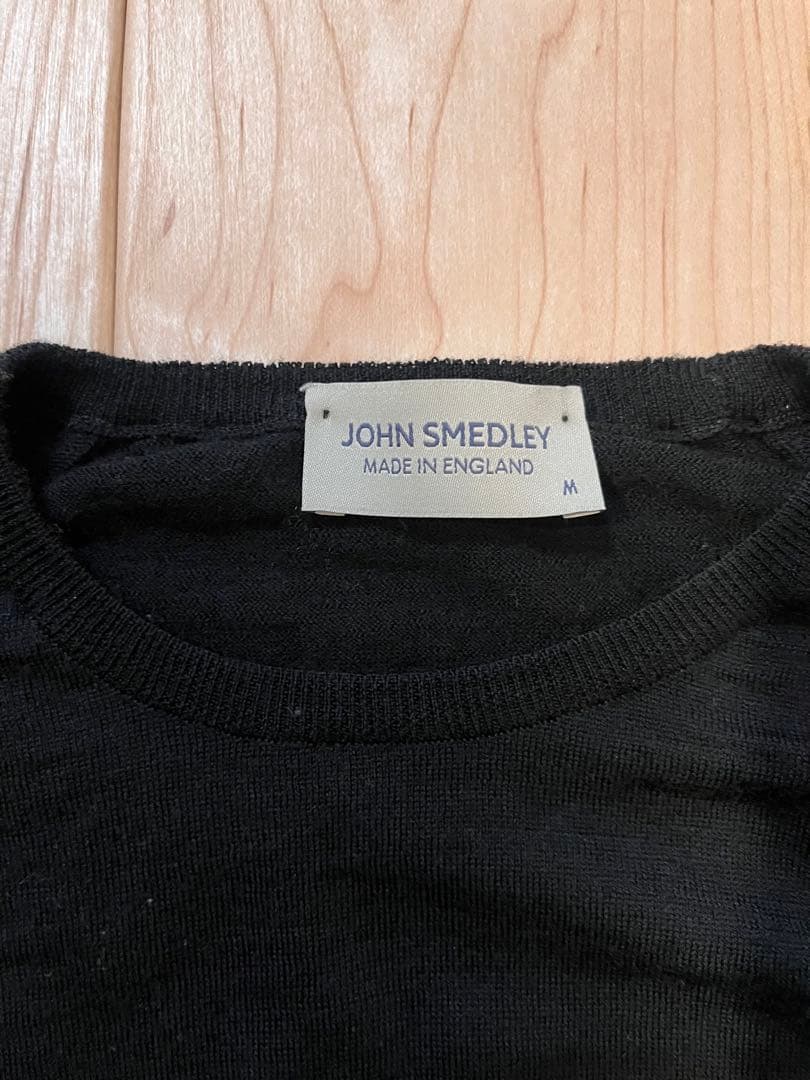 【翌日発送】JOHN SMEDLEY ブラック ニット セーター M　英国製