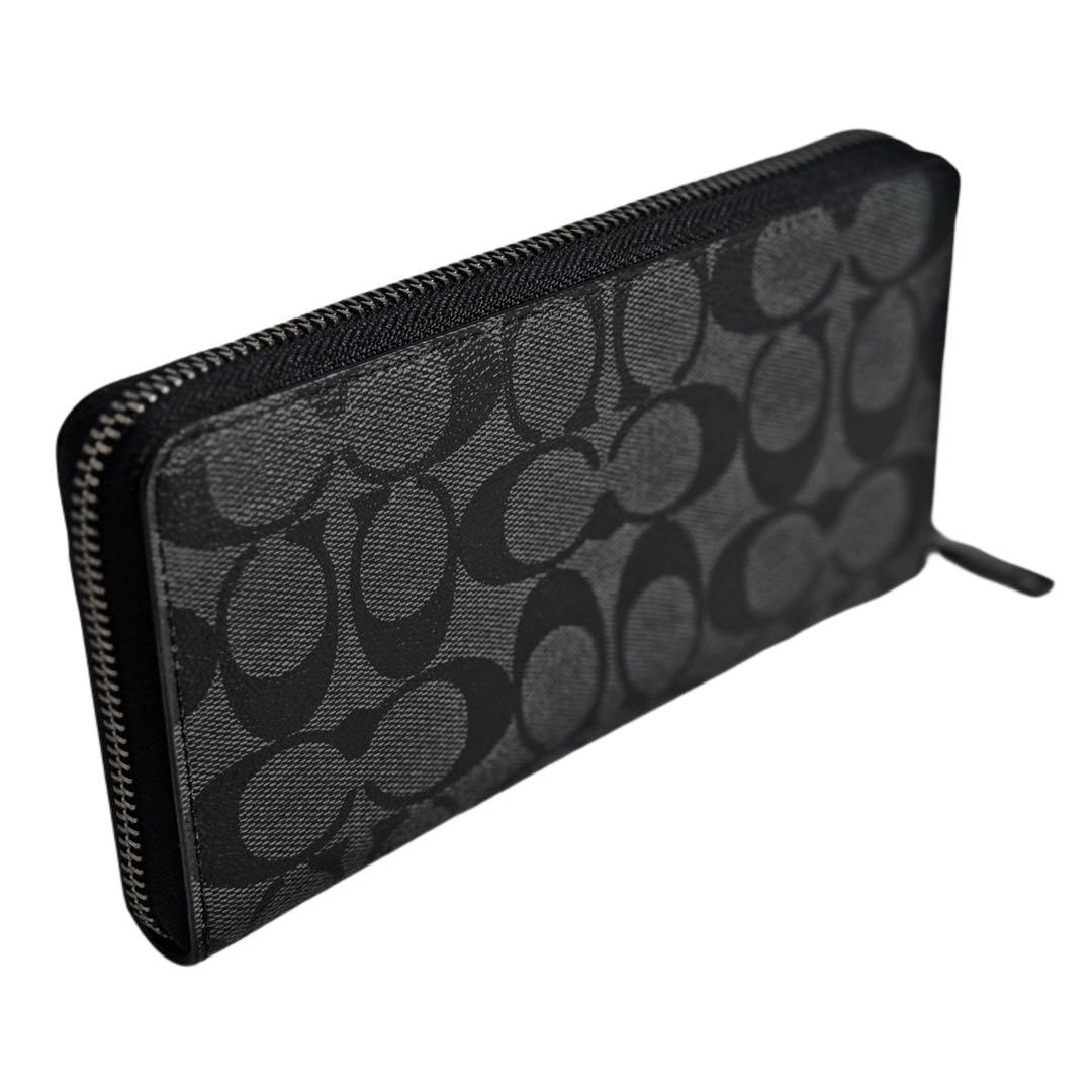 COACH アコーディオン ウォレット シグネチャー キャンバス F58112