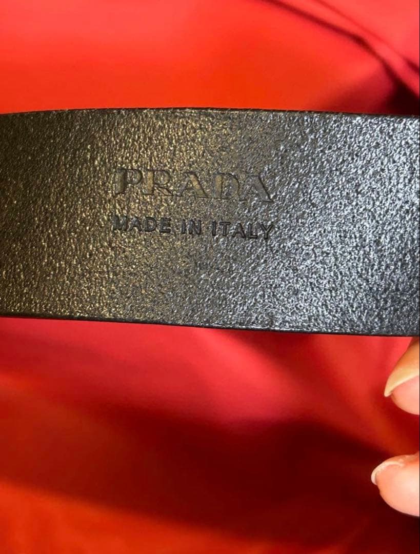 PRADA レザー ベルト 36/90