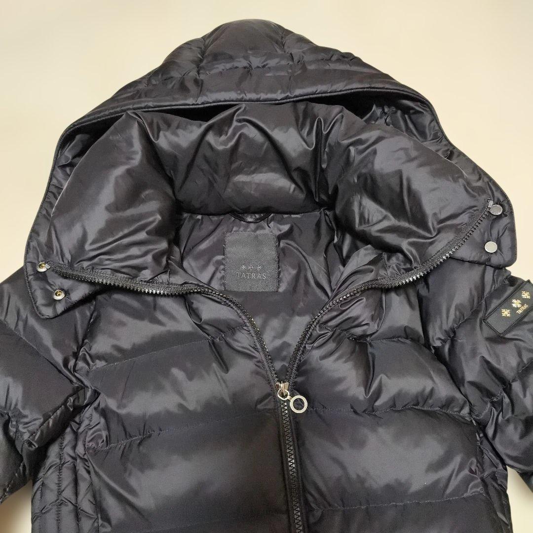 【補修・リペア有り】TATRAS タトラス ポリテアマ ダウンコート　黒　02