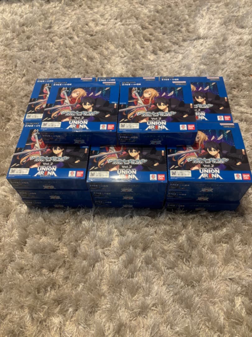 ソードアートオンラインvol2 ユニオンアリーナ 19BOX 初版BOXシリアル