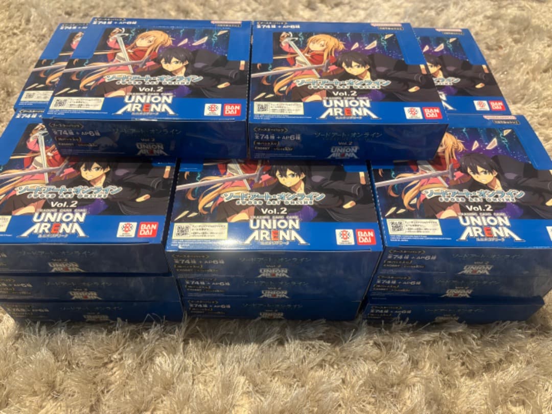 ソードアートオンラインvol2 ユニオンアリーナ 19BOX 初版BOXシリアル