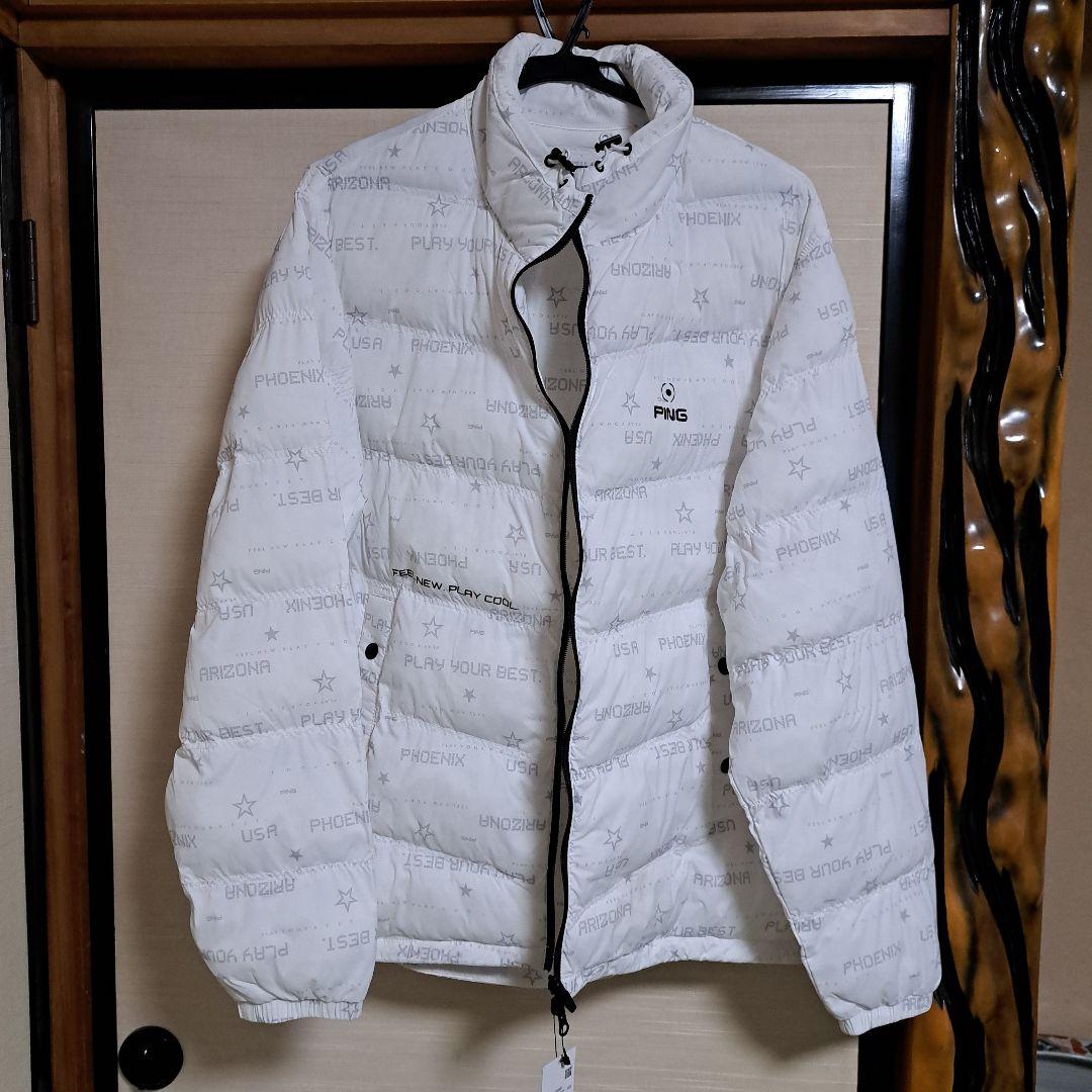 本日終了！新品タグ付き12800PING ホワイト ダウンジャケット