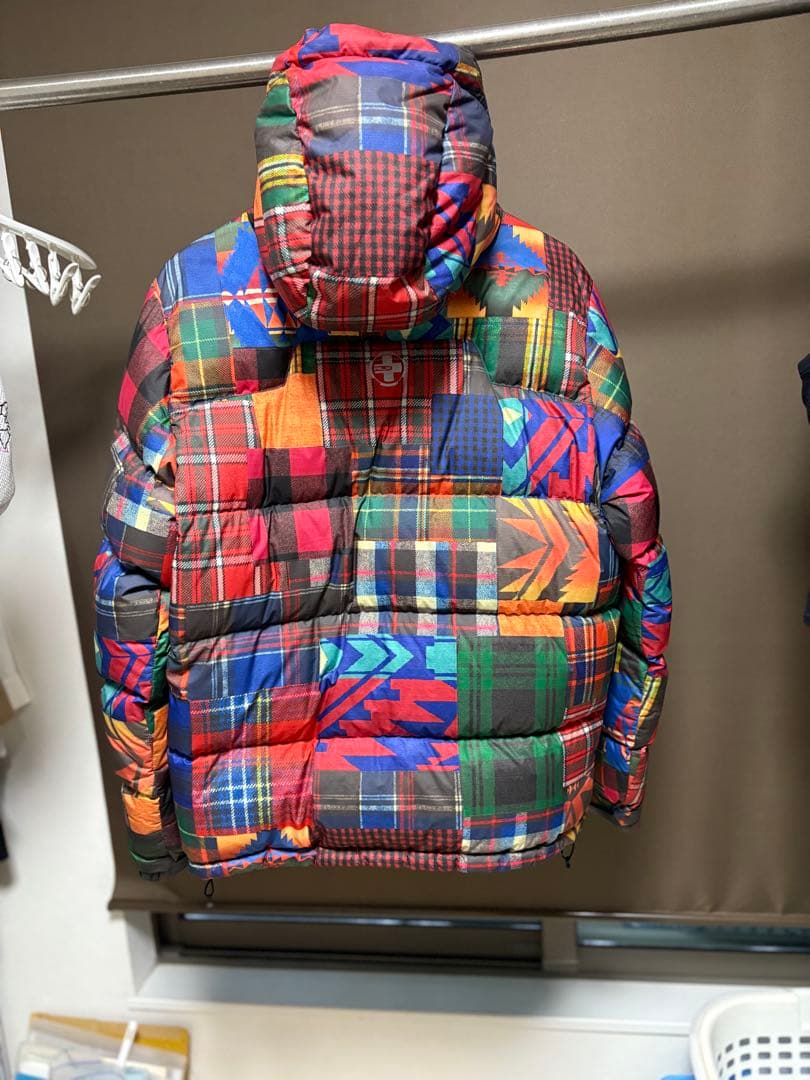 RLX マルチカラー チェック柄 ダウンジャケット