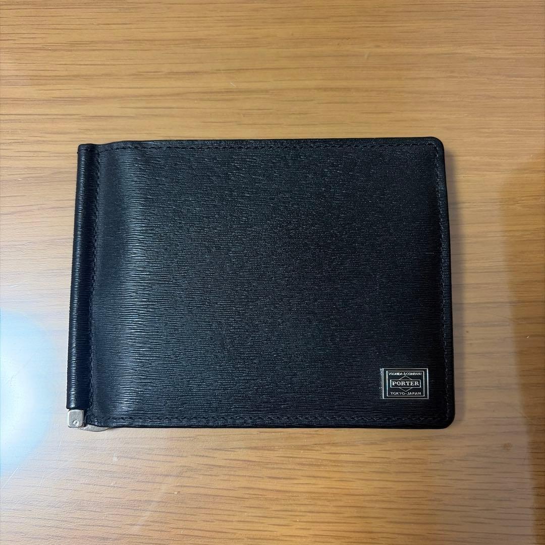 希少 Porter ポーター カレント マネークリップ カードケース レザー