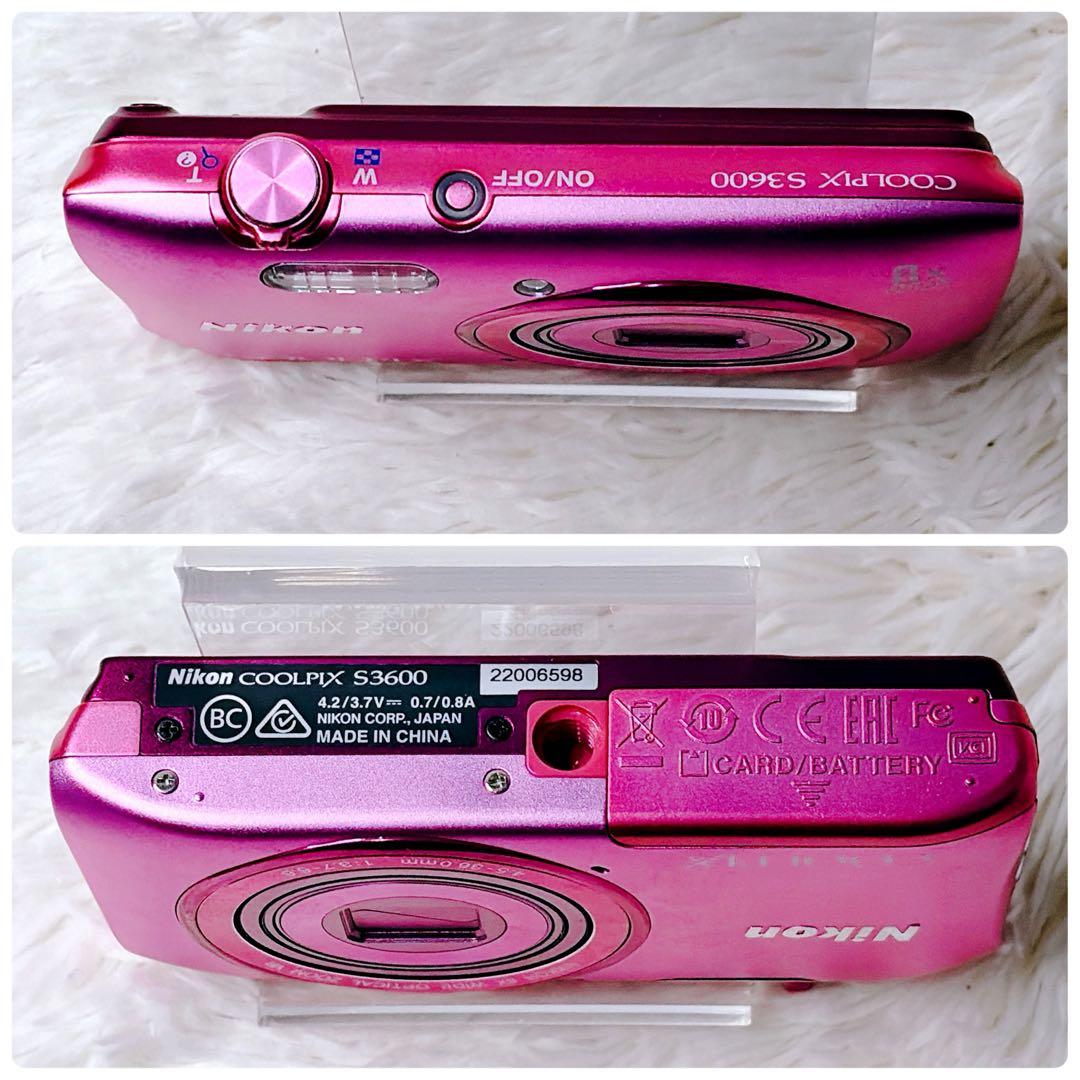 【外観極美品】ニコン Nikon クールピクス COOLPIX S3600ピンク