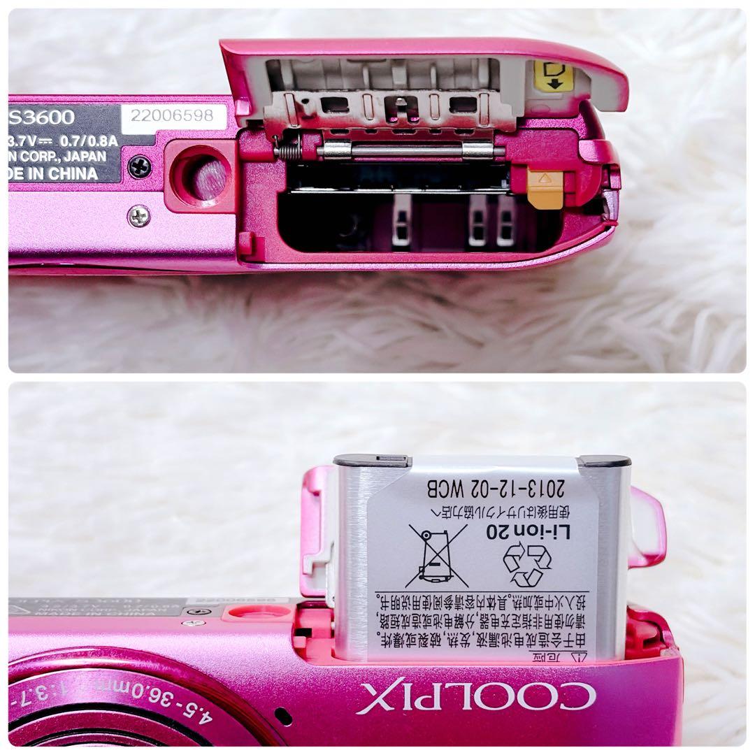 【外観極美品】ニコン Nikon クールピクス COOLPIX S3600ピンク