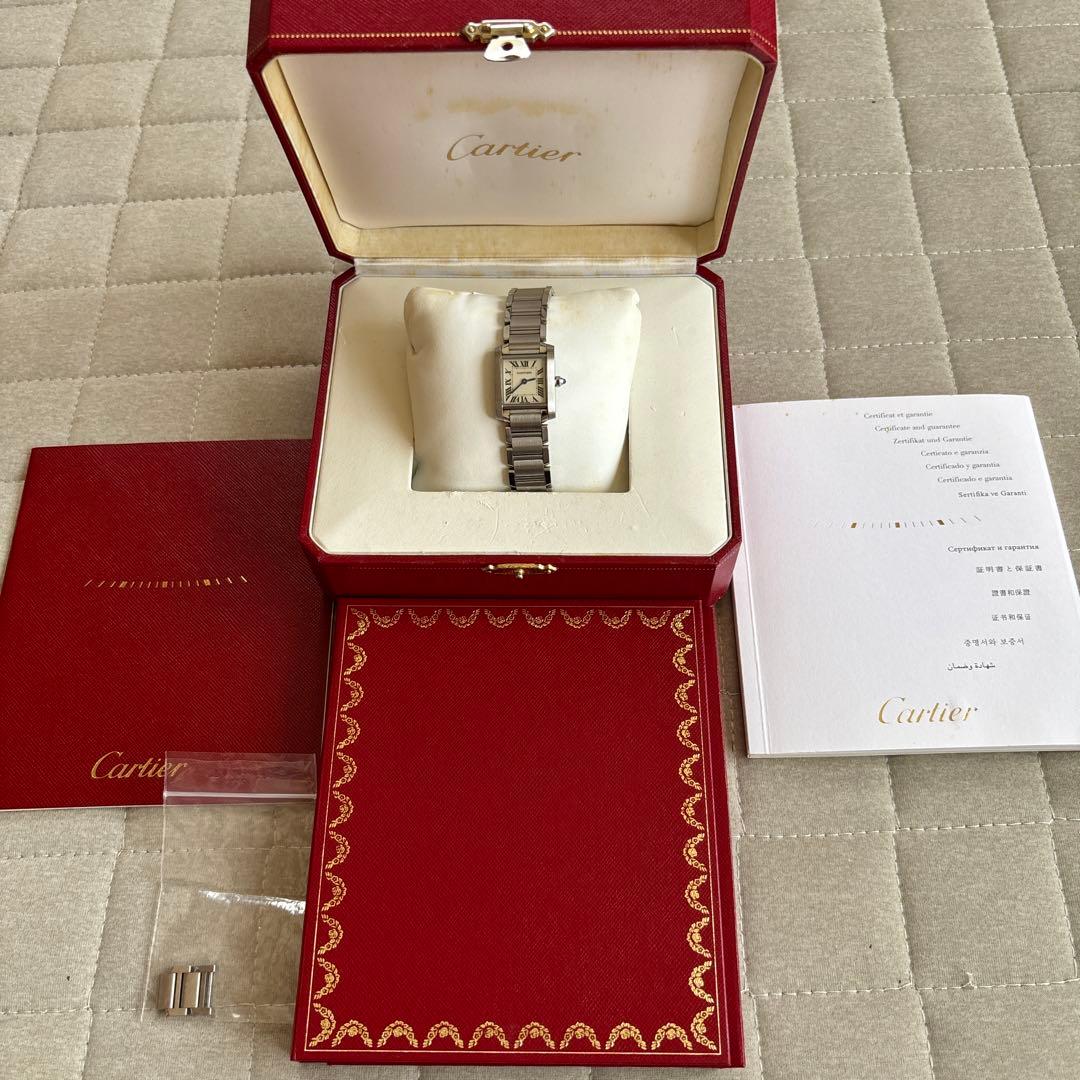 カルティエ Cartier タンクフランセーズSM レディース 腕時計