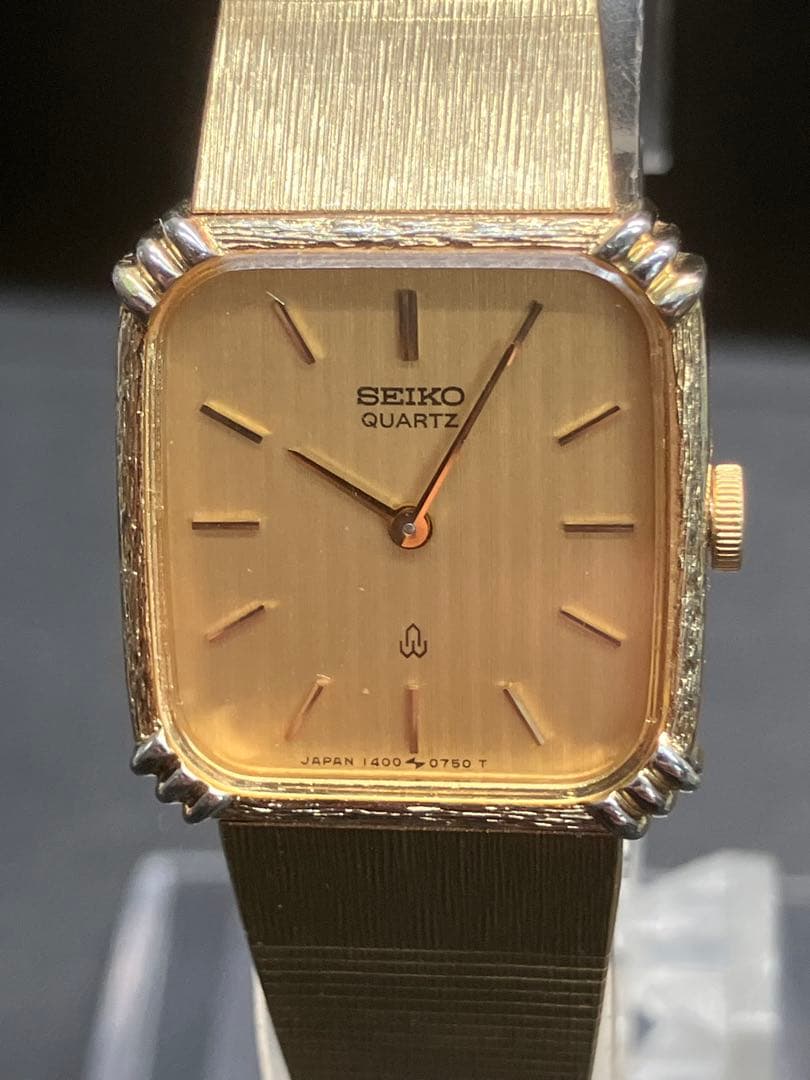 新品電池！SEIKO セイコー ゴールド オクタゴン 腕時計 1400-5480