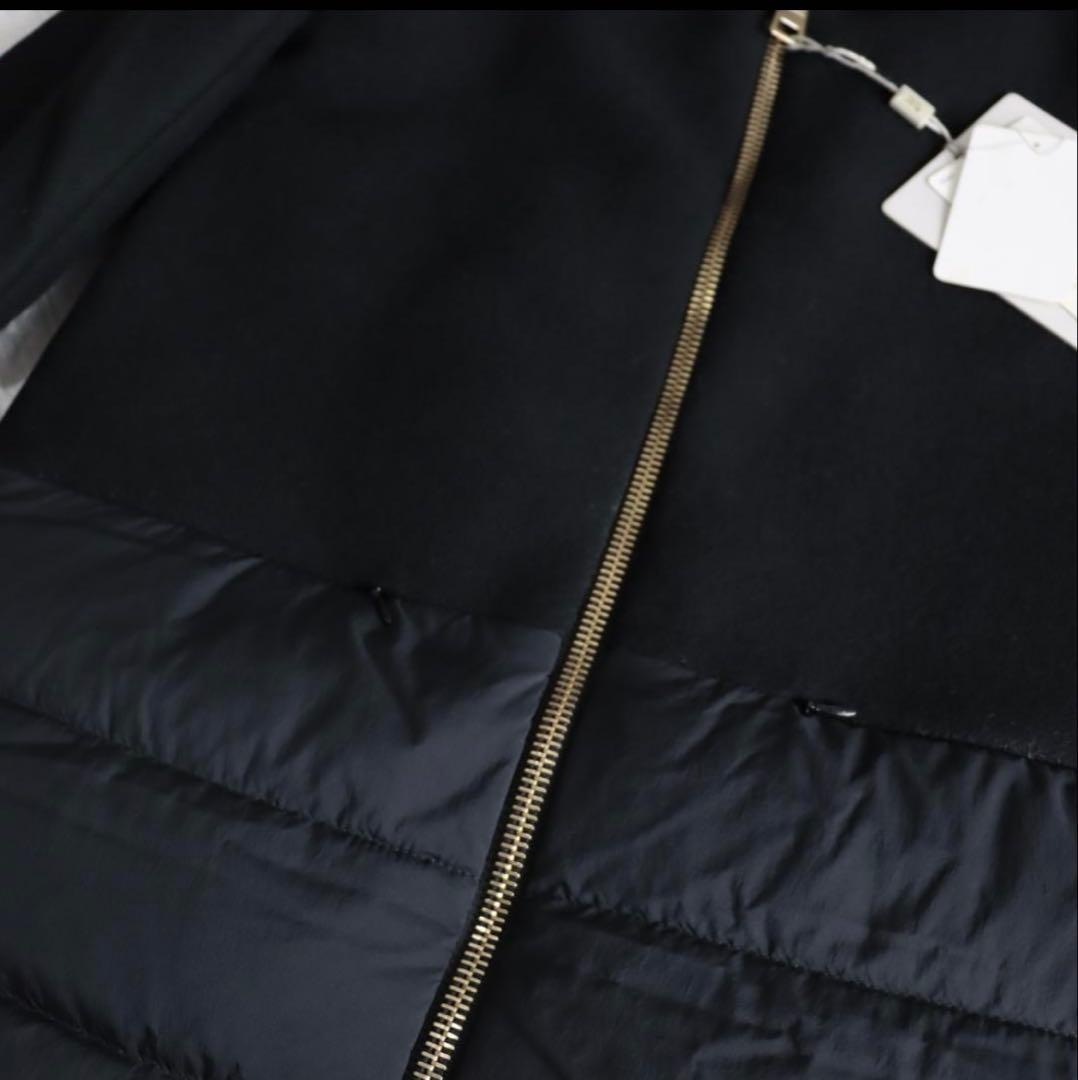 HERNO ヘルノ　ウール切り替え　異素材ダウンコート　size４０　ブラック